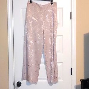 Tan floral dress pants